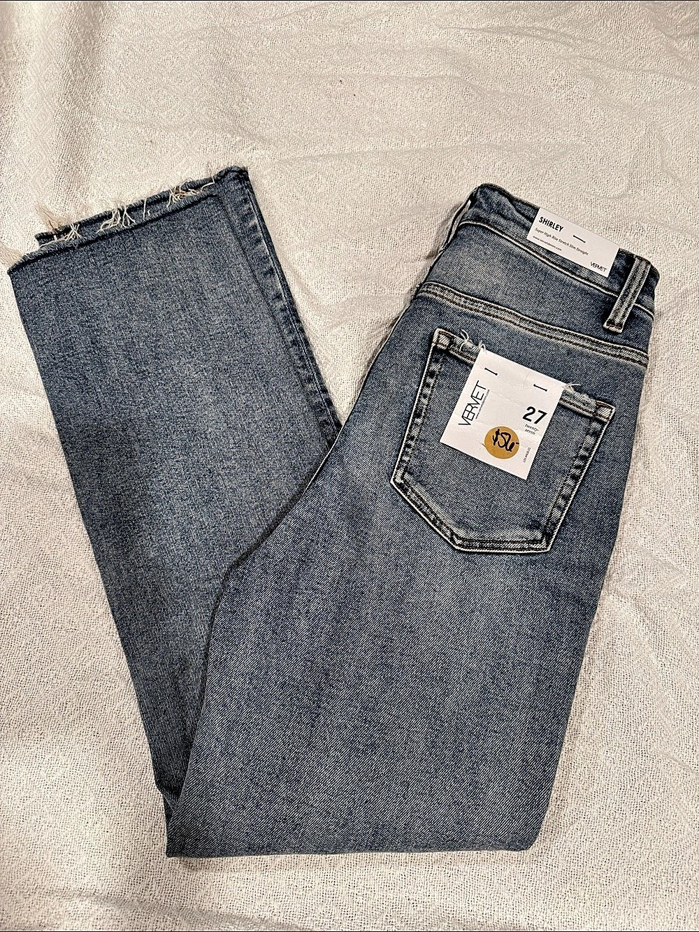 Vervet Shirley Straight Leg Jeans in Blue Waist 27 NWT